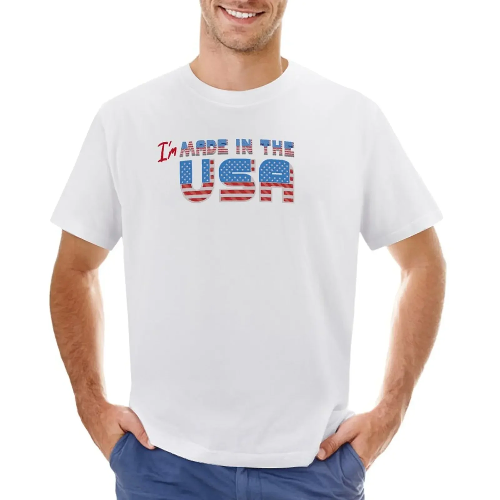 

I'm Made in the USA - Funny pun T-shirt customizeds customs design your own mens plain t shirts