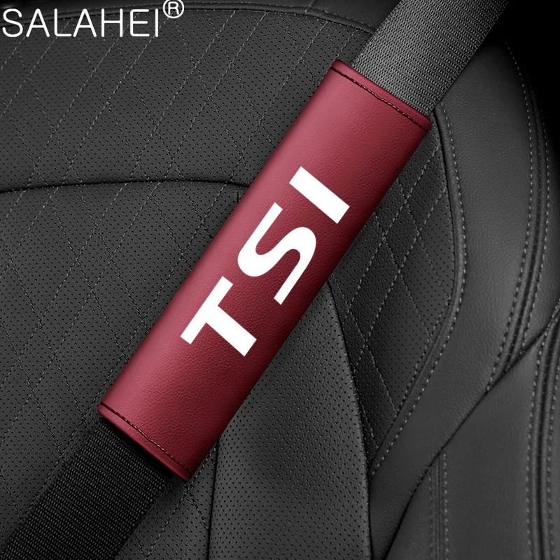 Car Seat Belt Shoulder Cover Decompression Comfort Protector Pad Accessories For Volkswagen VW TSI Polo GLI Golf 7 6 5 MK7 MK4