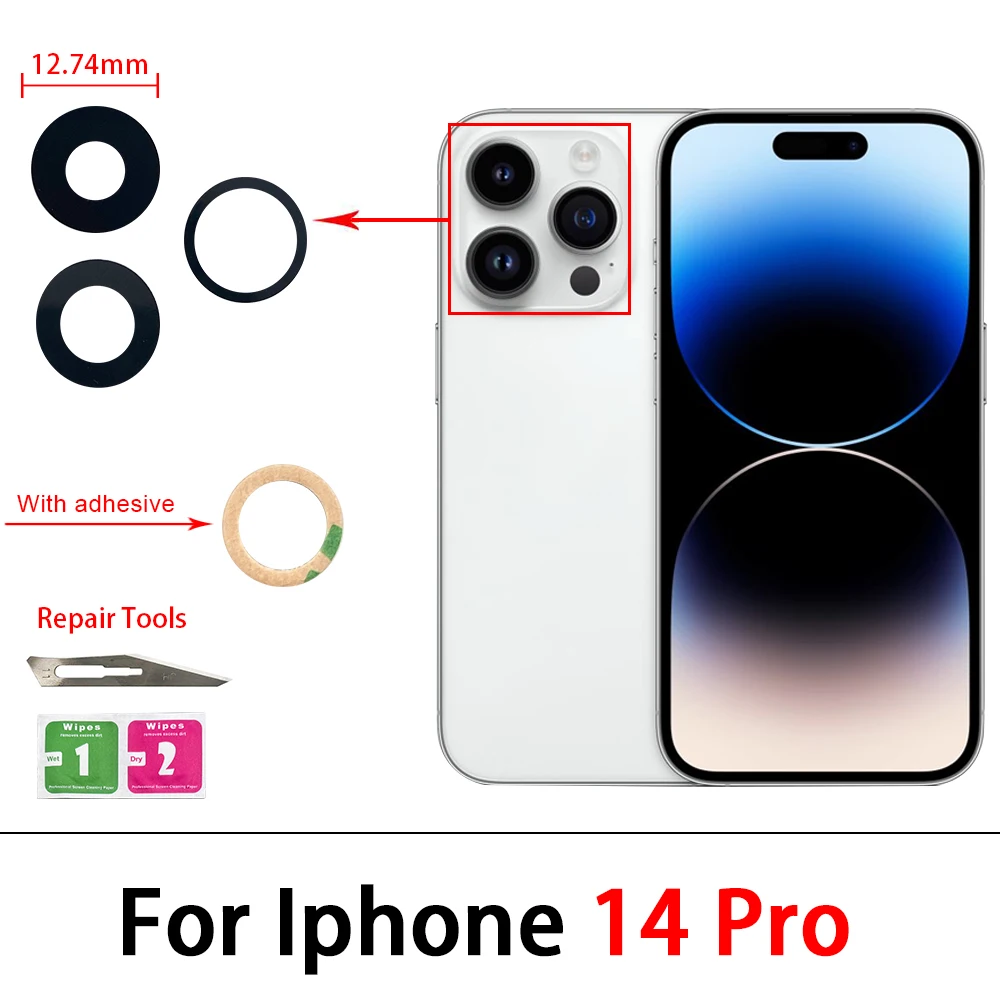 Rear Camera Glass Lens with Adhesive Replacement