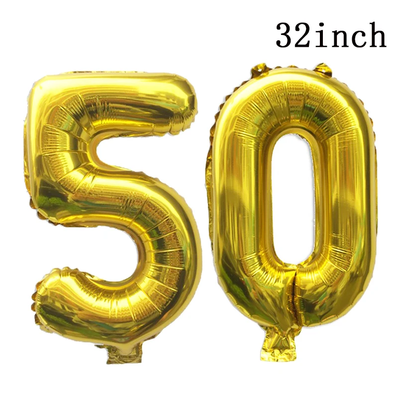 15 Stück Schwarz-Goldene 30 40 50 60 Happy Birthday Ballons Frauen Geburtstagsfeier Dekoration 40 50 60. Geburtstagsfeier Dekoration – Detail 8