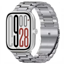 Stainless Steel Metal Strap Bracelet Wristband - Premium Belt Accessories for Xiaomi Band 9 - 8 Pro (Titanium gray)
