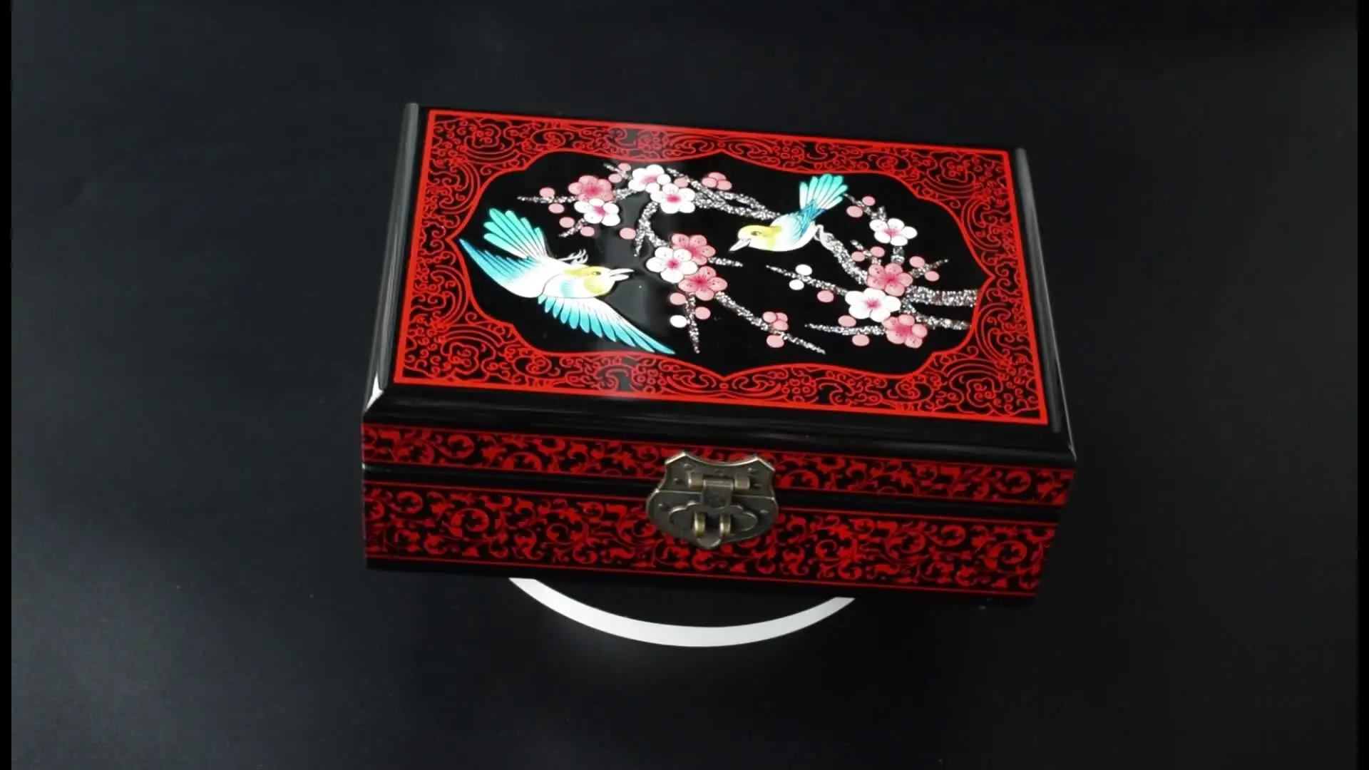 置物 Asian. And. Jewelly Handmade Wooden Jewelry Box of Chinese Classical Aesthetics