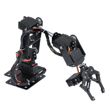 Kit braccio robotico Kit fai da te braccio robot programmabile 6 DOF per Arduino Codice open source e tutorial Scheda multicontrollo Angolo 180/360