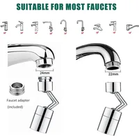 720°Universal Kitchen Faucet Anti-splash Aerator Bathroom Tap Rotatable Faucet Sprayer Saving Water Tap Nozzle Extender Adapter 5