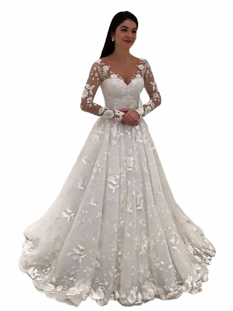 Рисунок 6 - Платье Свадебное ТРАПЕЦИЕВИДНОЕ с длинным рукавом