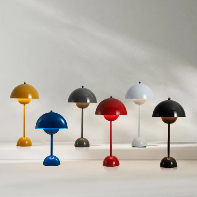 Flower Bud Table Lamp Led Night Light Usb Charging Mushroom Desk