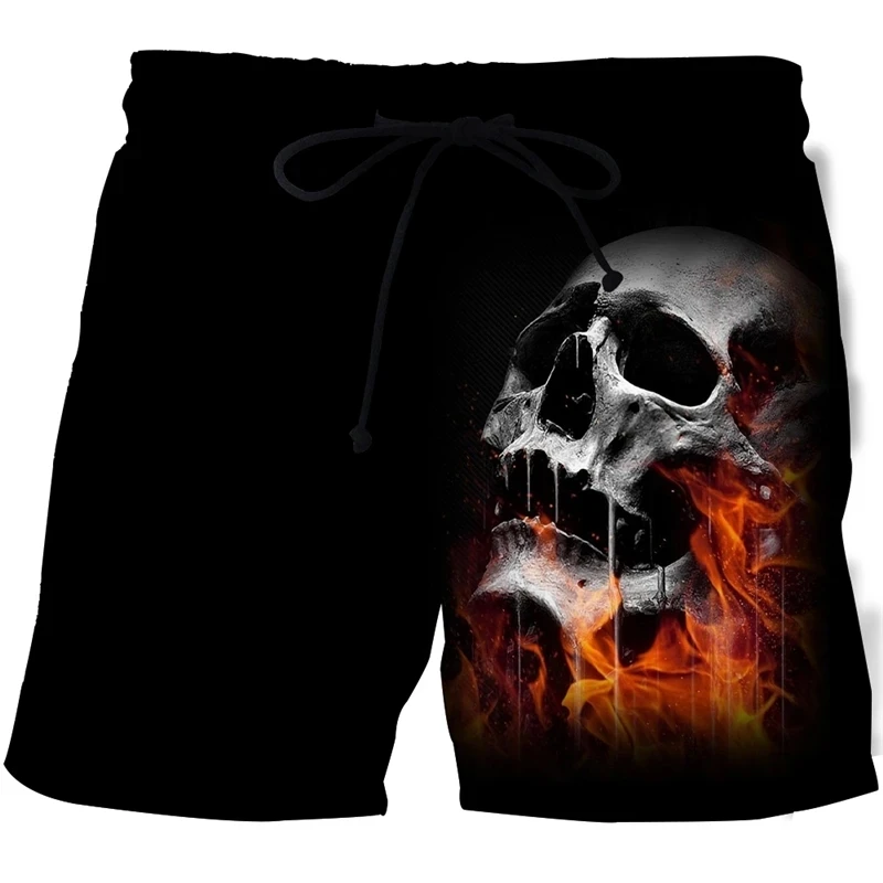 New Summer 3D Print Skull Beach Causal Clothing Fashion Men Women Shorts Plus Size S-7XLStreetwear Kids Pants Cargo  Tiki