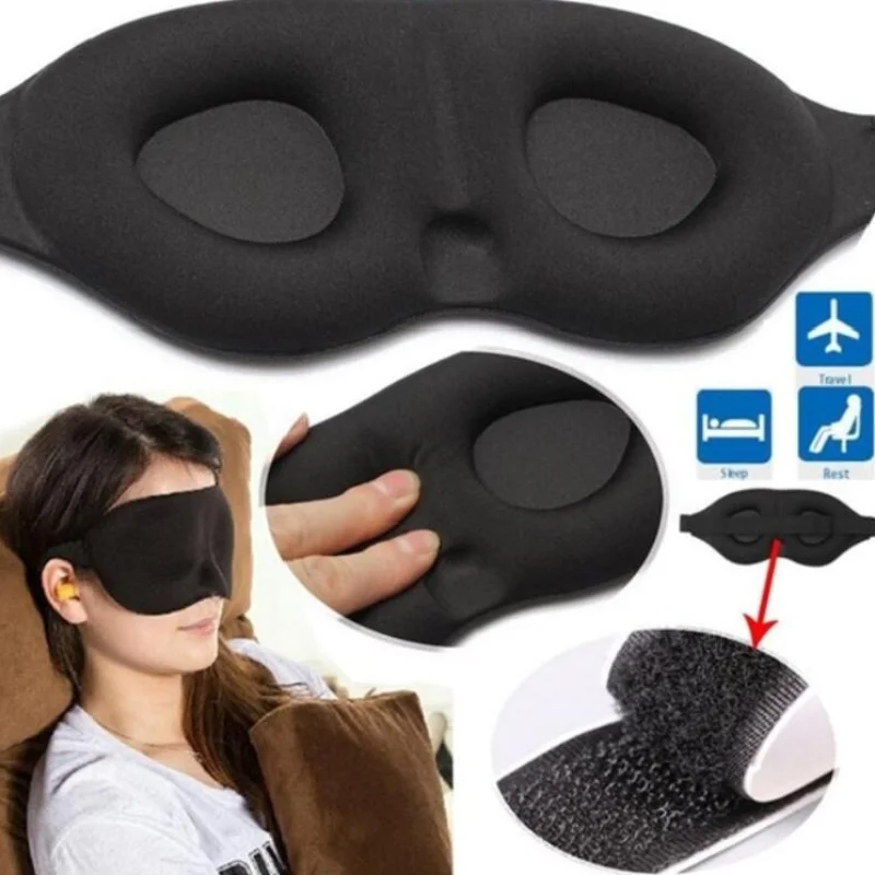 Deluxe 3D Comfort Sleep Mask - Soft Padded Eye Cover & Relaxation Aid