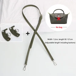 Genuine Leather Shoulder Strap Set for Crossbody Bag Transformation (Forest Green-Silver)
