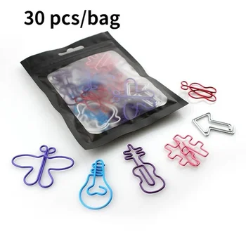 Nuovo 30 Pz/borsa Colorato Creativo Forniture Per Ufficio Segnalibri Decorativi Memo Segnalibro Graffette Graffette Segnalibri Colore Casuale