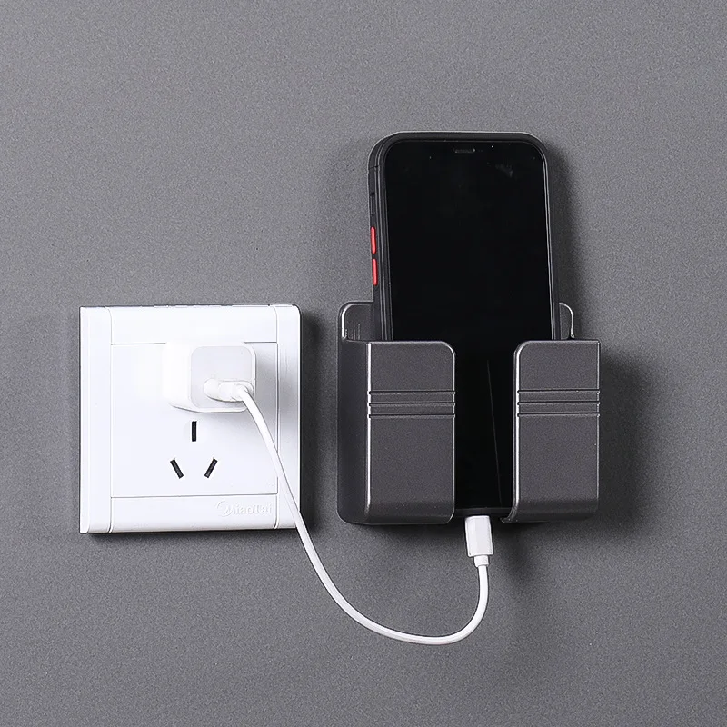 MobilePhoneChargingStandWallMountRackAdhesiveWallShelfStand