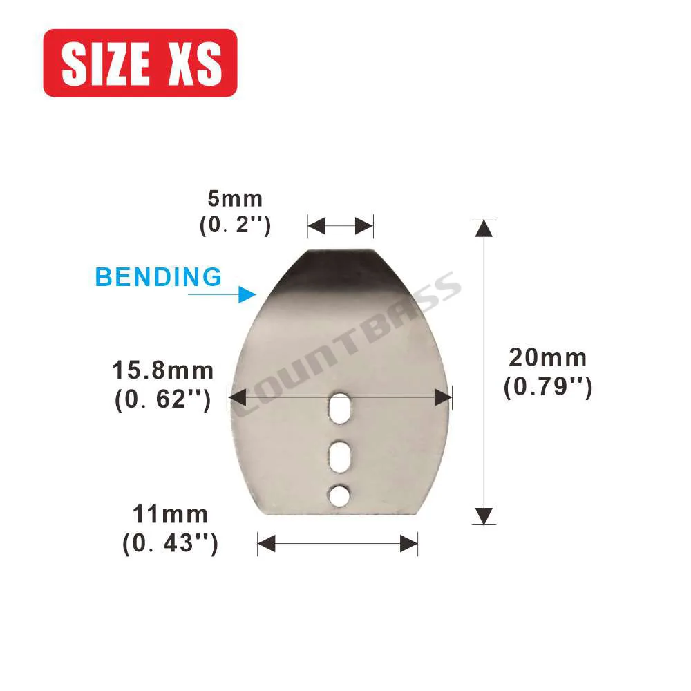COUNTBASS 50 Stück 4 Größen Schwimm-Jig-Klinge, Edelstahlklinge, DIY-Vibrationsvorrichtungen, Casting Wobble Fishing Jig Lure – Detail 6