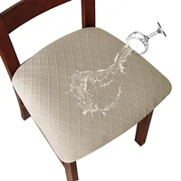 WaterProof Chair Seat Cover Dining Room Chair Covers Removable Washable Elastic Cushion Covers for Upholstered Dining Chair 1