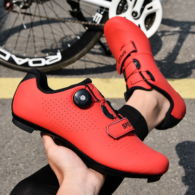 2023 Cycling Sneaker Mtb with Cleats Men Carbon Sports Speed Bike Shoes Women Mountain Racing Flat SPD Road Cycling Footwear