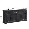 TV Stand for TVs Up to 75", 66" Wide Entertainment Center with 4 Door & 3 Drawers, Media Console Table for Living Room, Black 2