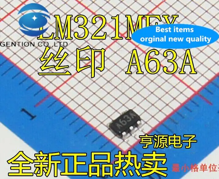 

100 шт. 100% оригинальный новый LM321MX LM321 LM321MFX silkscreen A63A SOT23-5 маломощный рабочий усилитель