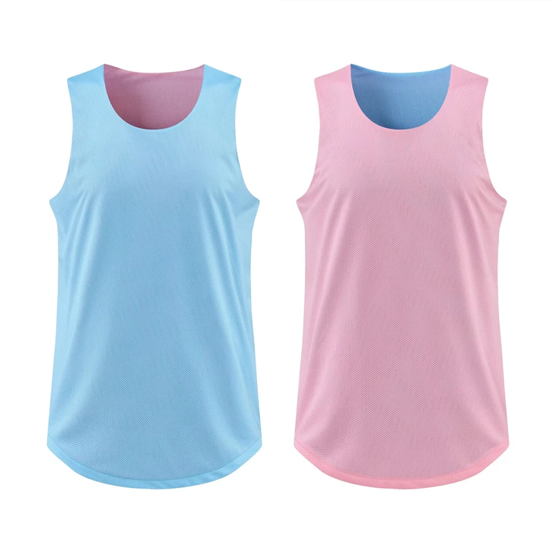 Men Sports Suit Basketball Training Clothes Double-sided Wearable Men Basketball Vest Two-layer Breathable Gym Sport Shirt Men Basketball Tank Tops Training Uniforms