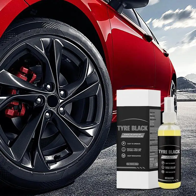 Sprayable Car Tire Shine Cleaner Effective Tire Shine Cleaner 100ml Wheel Spray For Long-Lasting Protection