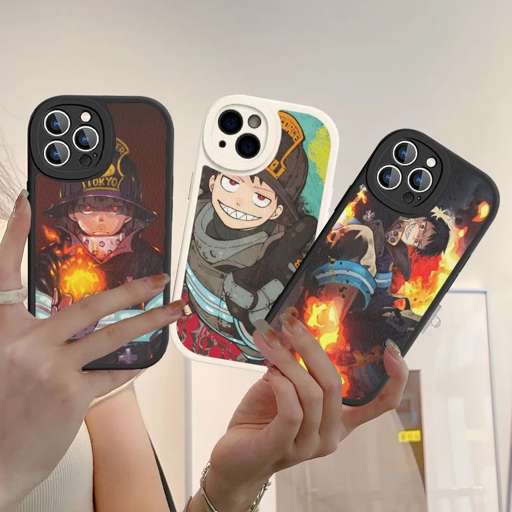 

Fire Force Anime Phone Case Hard Leather For iPhone 14 13 12 Mini 11 14 Pro Max Xs X Xr 7 8 Plus Fundas