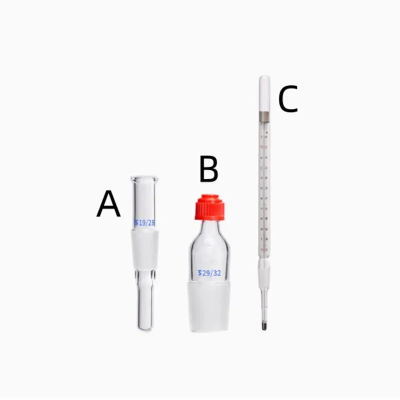 Glass Thermometer Adapter 40/100mm Stem Thermometry Tube 13/19/23/24/26/29 joint lab supplies