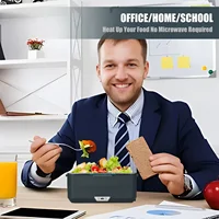 TINSOL nouvelle boîte à déjeuner électrique 3,5 l 90 W chauffe-aliments Portable adapté à la voiture ou à la maison chauffage du déjeuner anti-fuite micro-ondes 3