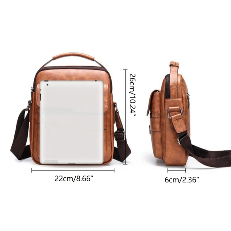 Shoulder Bags Travel Office Business Crossbody Bag for Men E74B