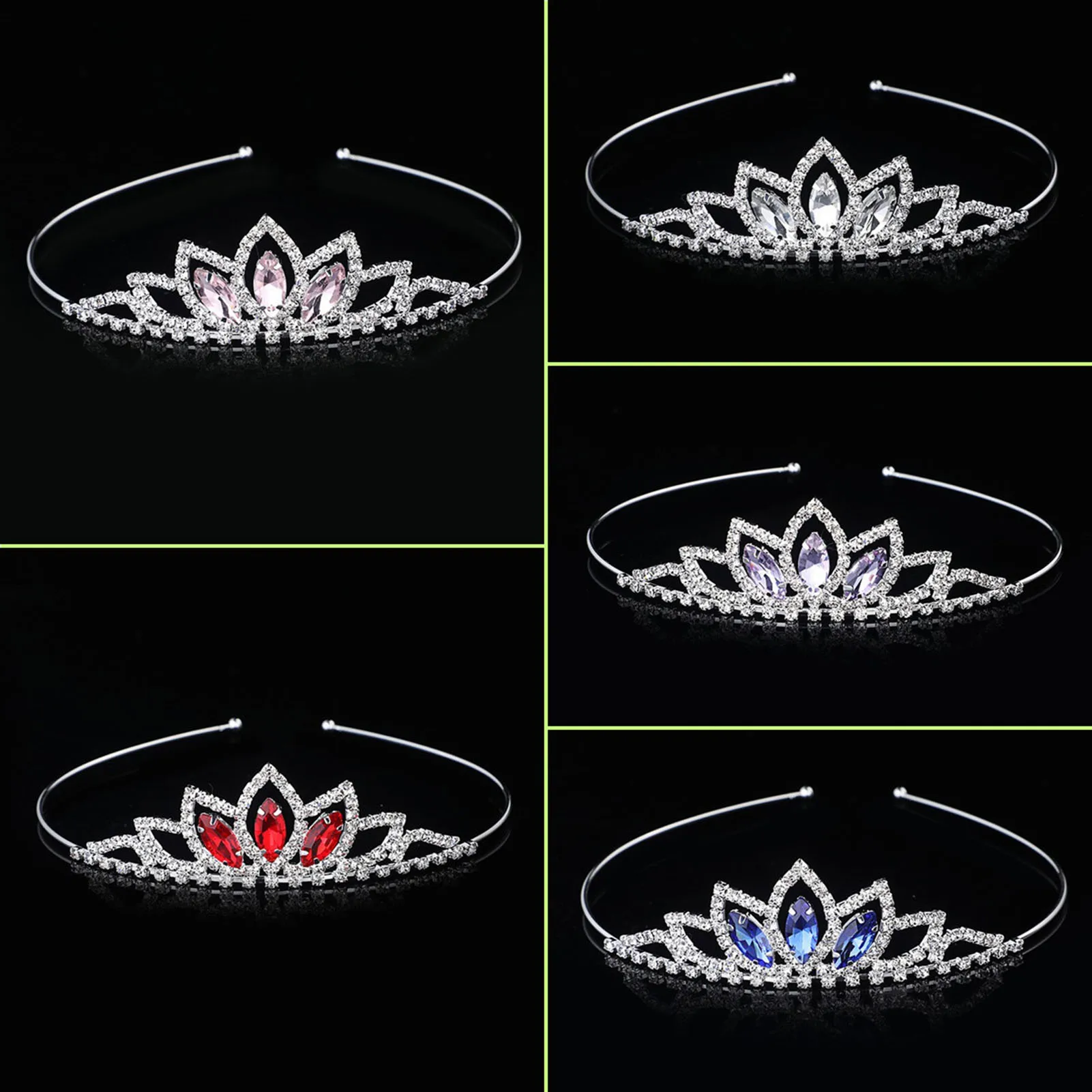 Woman Crown Baroque Headdress Stable Round Crown Party Performance Prop for Stage Performance School Ball