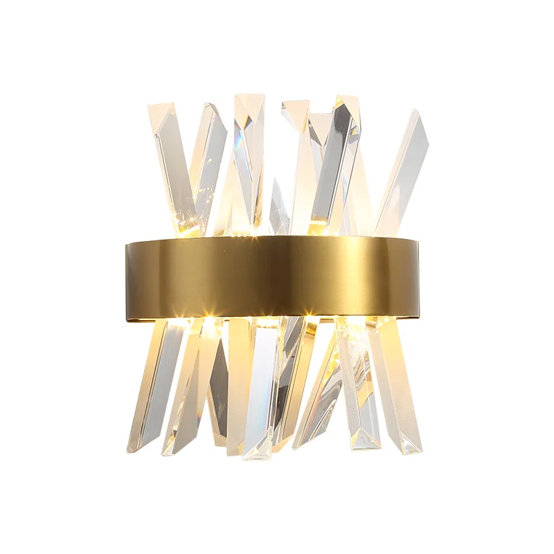 

Modern Bedroom Bedside Wall Light Nordic Light Luxury Crystal Living Room Bedroom Gold Chrome LED Lights Indoor Lighting