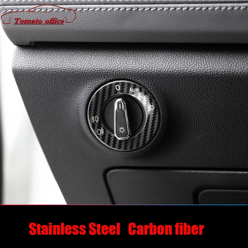 

For Volkswagen VW Jetta MK7 2019 2020 2021 Stainless Steel Car Headlamps Adjustment Switch Cover Trim Auto Styling Accessories