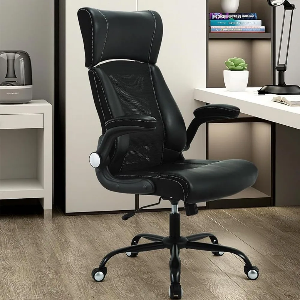 Computer Armchair Home Office Chair Ergonomic Desk Chair With Flip-Up Arm Gaming Gamer Relaxing Backrest Executive Swivel Pc computer chair ergonomic office chair with footrest gaming gamer desk armchair relaxing backrest executive swivel massage pc