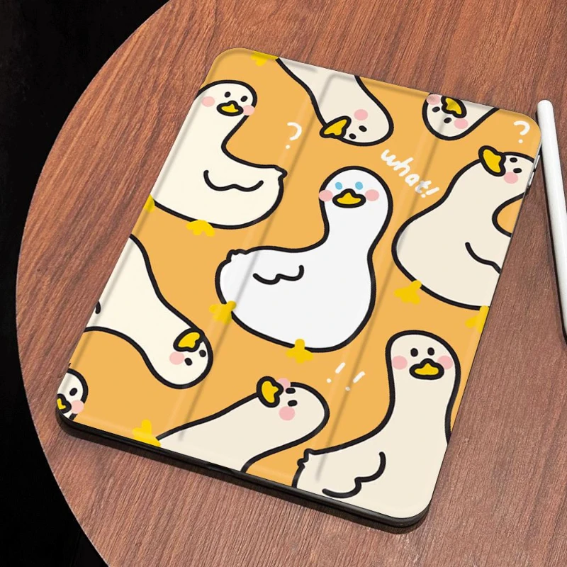 Cute Duck Print Tablet Cover - Simple Style