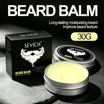 Cera per la Cura della Barba, Balsamo Nutriente per Barba, Balsamo Naturale a Tenuta Forte, Balsamo Condizionante per Barba, Prodotti per lo Styling della Barba Maschile che Mantengono la Morbidezza