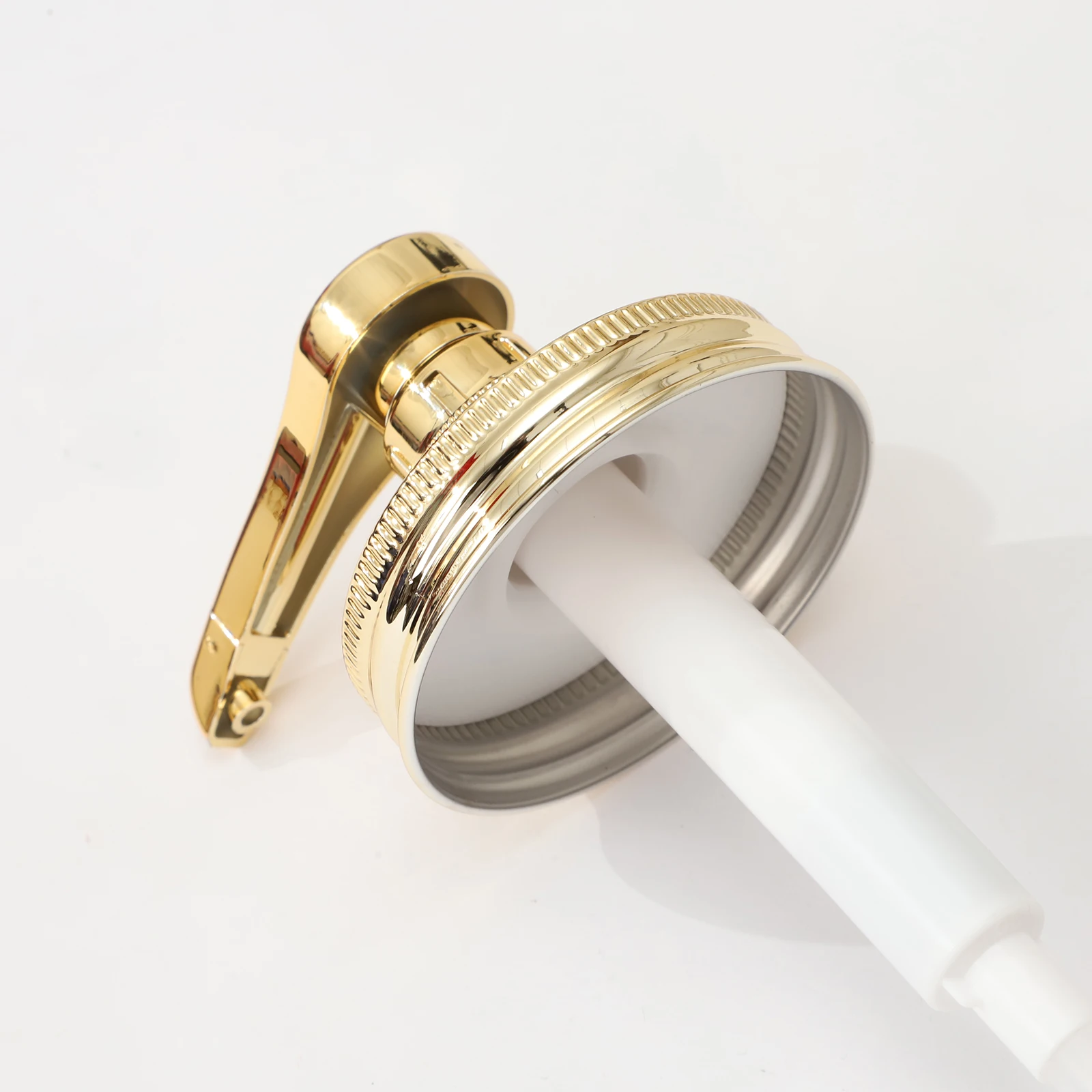 Wide Mouth Mason Jar Lotion Honey Pump Dispenser Plastic Press Pumps with Stainless Steel Lids Rust Proof Leak-Proof Lid