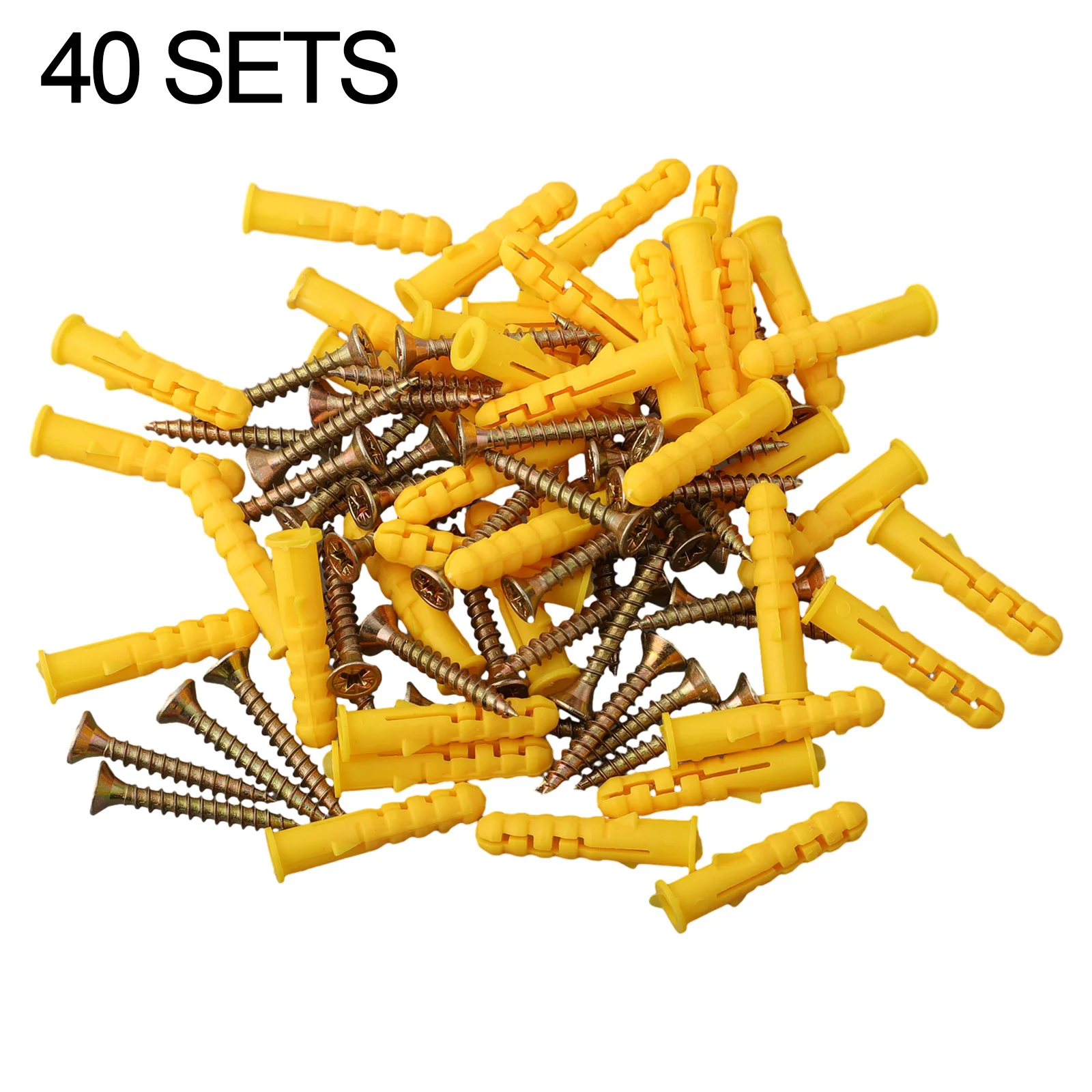 

40Pcs Self-Tapping Screws Kit Stainless Steel Expansion Screws M6×30 Cross Tips Wall Anchors And Screws For Drywall