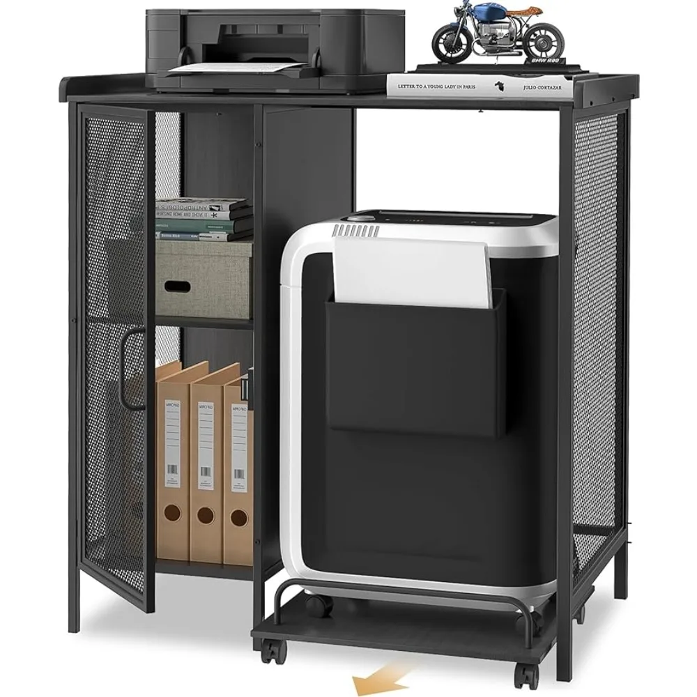 

Printer Desk With Rolling Stand Filing Cabinets Heavy Duty Storage Rack Storage Cabinet Furniture Office Freight free