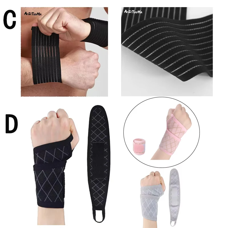 Wrist Bandage 1PC Exercise Pressure Strap Elastic Wrist Weight Lifting Sports Guard against Sprain Men