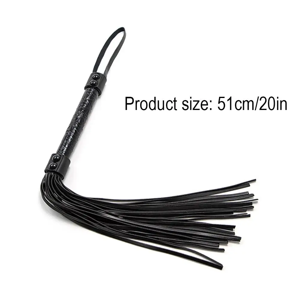 51cm PU Non Slip Leather Horse Whip Crop Tassels Short Whip With Handle Equestrian Whips Teaching Training Riding Crop For Horse 4