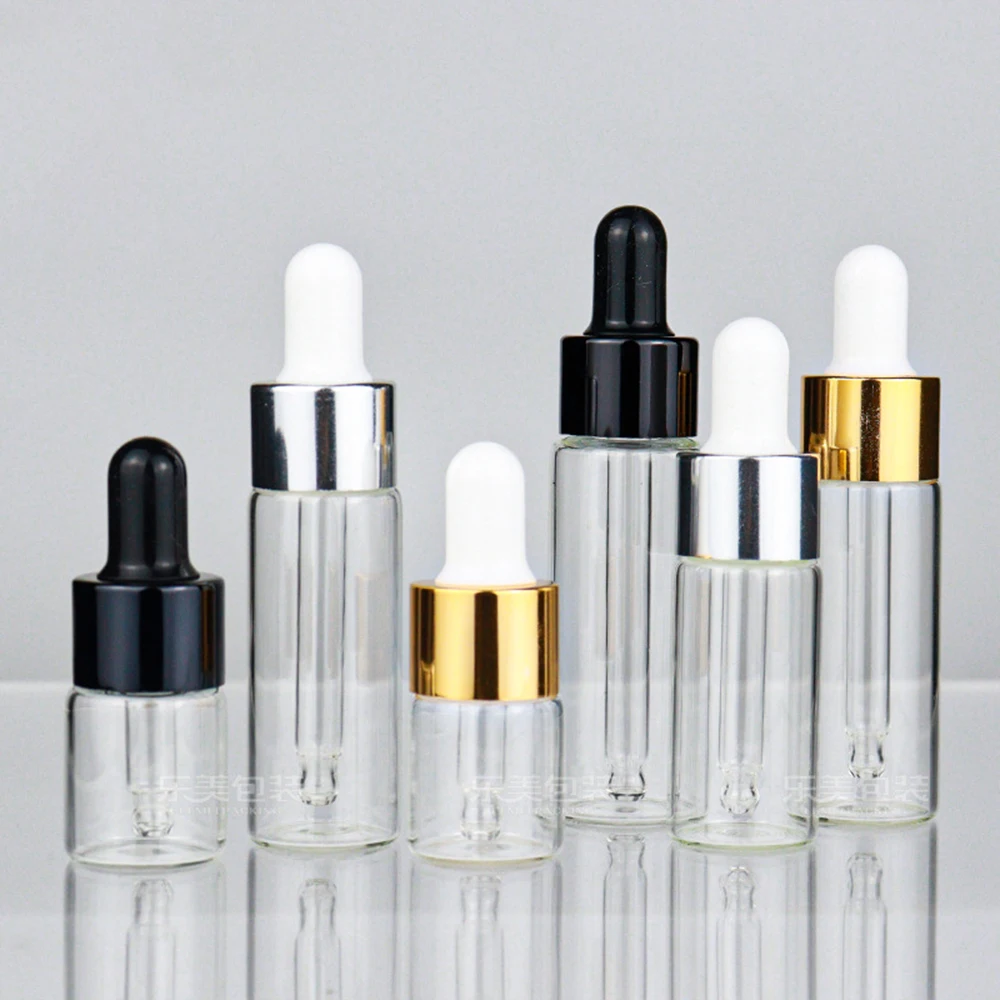 5ml 10ml 15ml 20ml Clear Dropper Bottles Glass Sample Vial with Pipette Container for Essential Oil Perfume Cosmetics 2pcs clear acrylic card holder sign display stand with slant back portrait vertical picture label frame