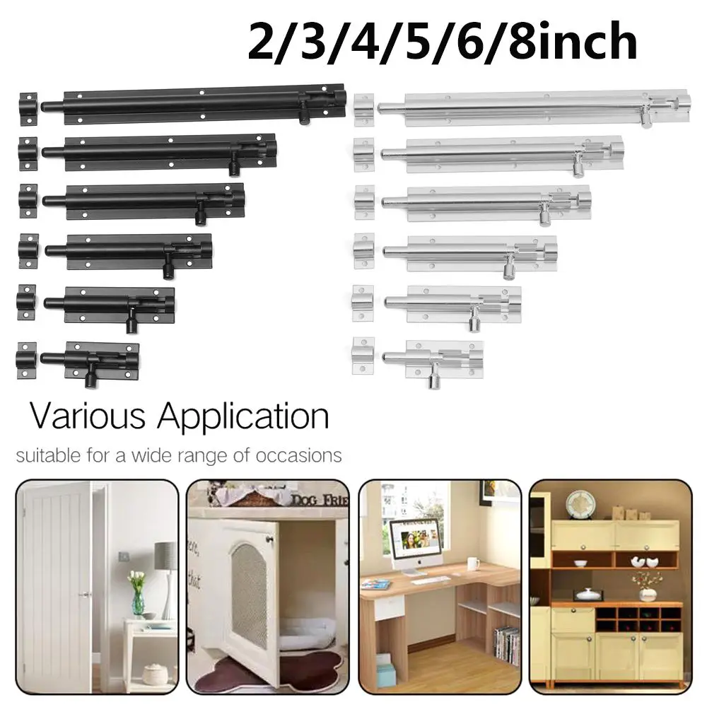 Door Latch 2-8" Heavy Duty Garden Gate Shed Sliding Door
