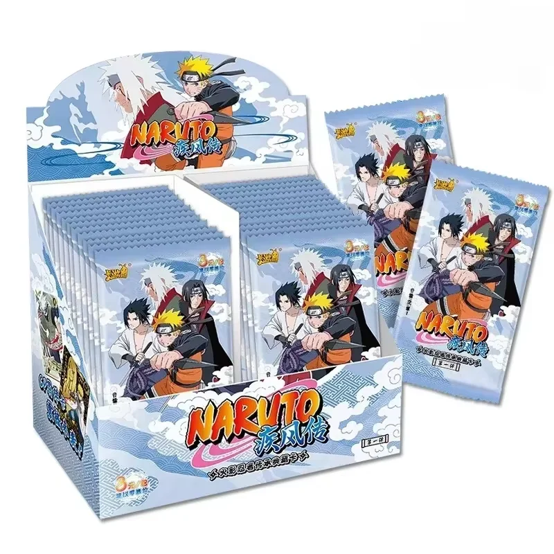 Naruto Cards Box Anime Figure Card Booster Pack Sasuke Collection Flash Card Toy Birthday Christmas Gift for Kids