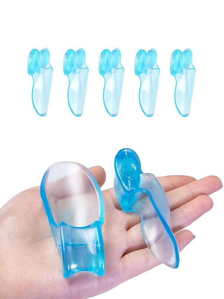 Toe Separators 2pc Silicone Toe Splitter Correction Device for Hallux Valgus Large Foot Bone Separation Toe Sleeve Splitter Manicure Tools