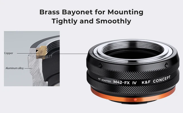 K&F Concept Adattatore Pro Per M42 A Vite Per Fujifilm FX XPro 2 X-T2 X - Foto 3