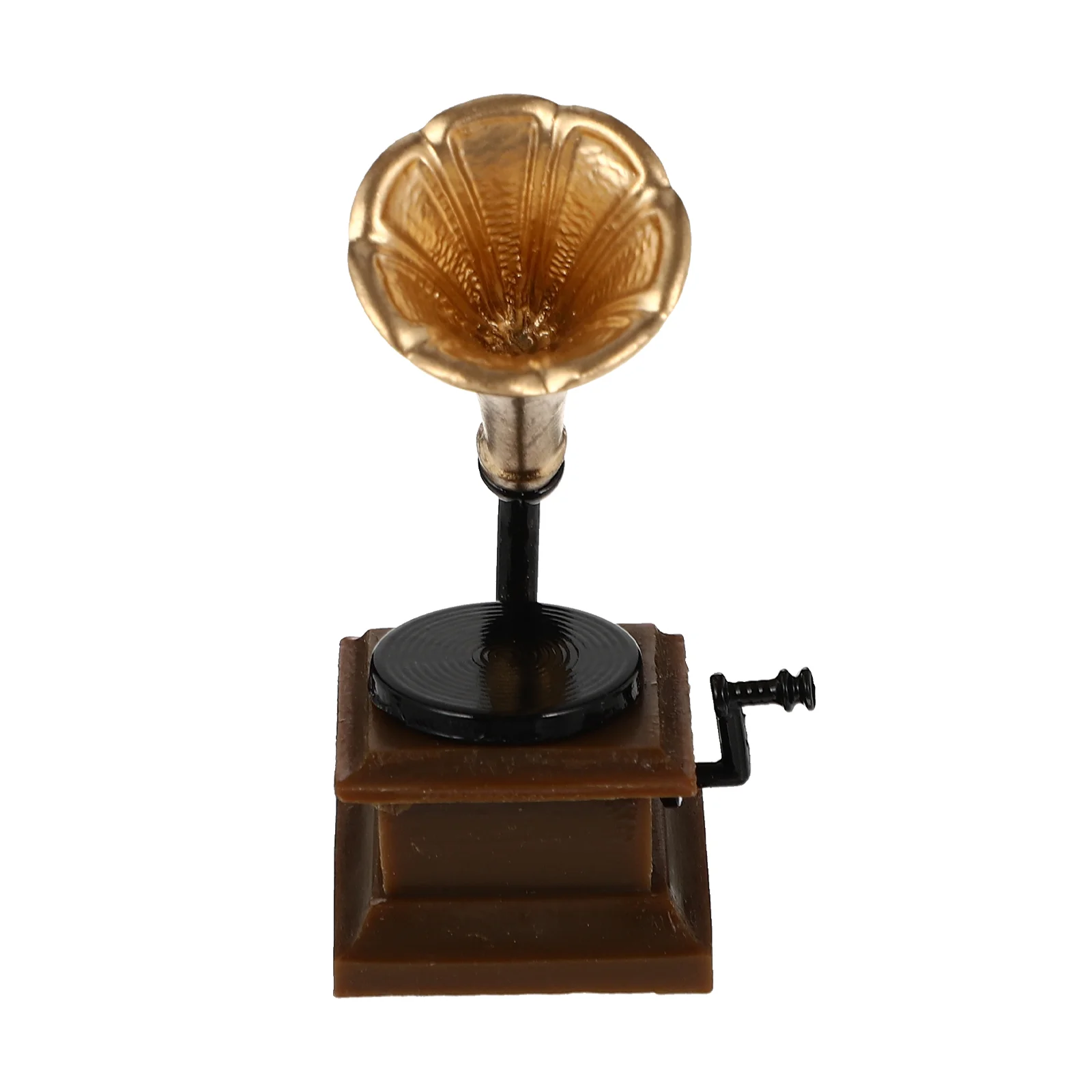 Mini Gramophone Home Decorative Supply Models Retro House Accessory Resin Child Modelss toy house warning sign traffic scene toys mini road cones miniature barricade child