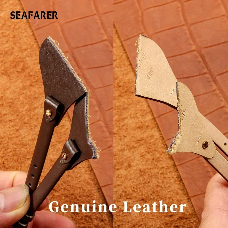 Elegant Women's Genuine Leather Watch Strap - Slim 8mm Bracelet Band