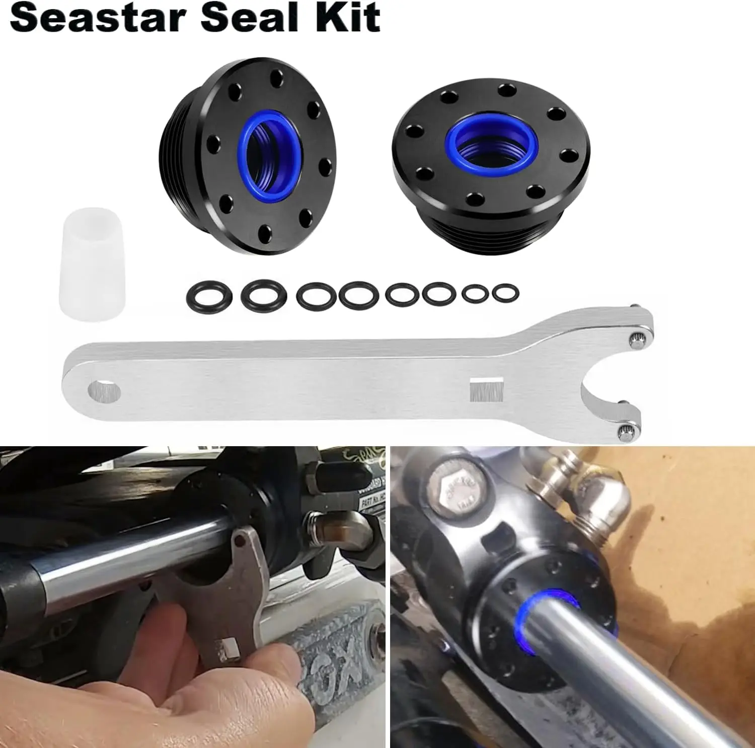 HC5345 Seal Kit Front Mount Hydraulic Steering Cylinder Seal Fit for HC6750 HC6751 HC5340 HC5341 HC Series, hydraulic steering cylinder seal kit