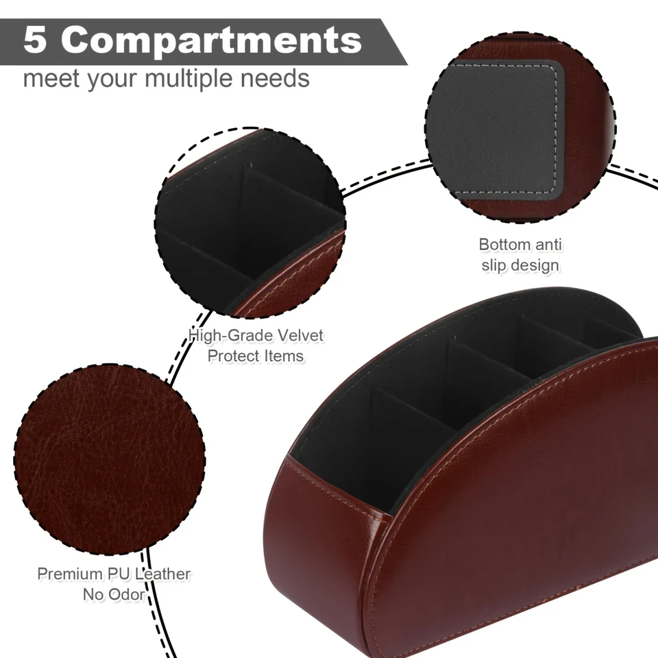 Holder With 5 Compartments Remote Control Box For Desktop Storage Media Player Heater Controllers_voghion.com