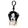 9cm Ty Beanie Big Eyes Small Pendant Keychain Clips Mini Stuffed Plush Toy Animals Doll  Black Dog Roscoe Children Gifts 6