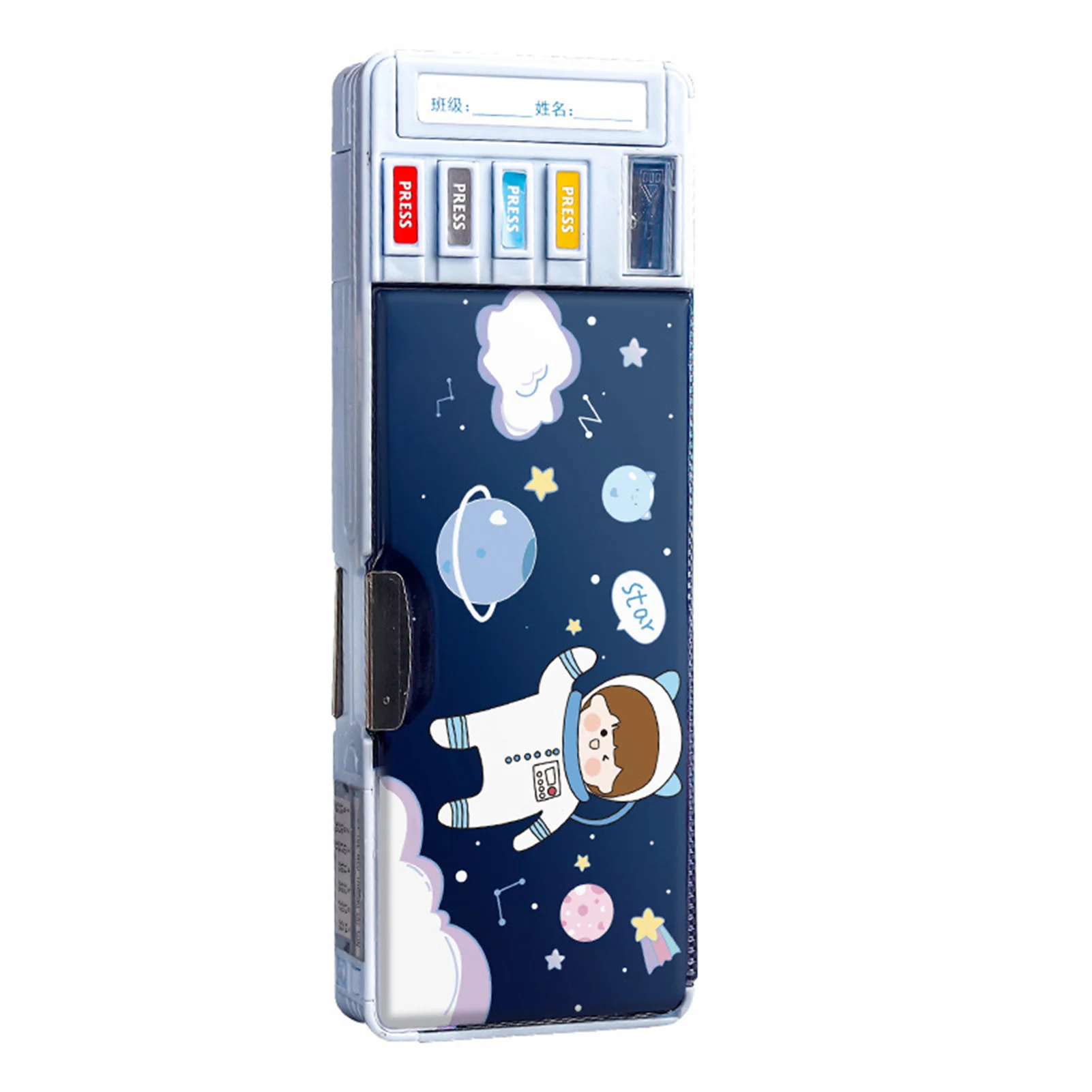 

Cartoon Pattern Stationary Box Large Capacity Pencil Case with Sharpener for Pen Pencil Erase Ruler Storage