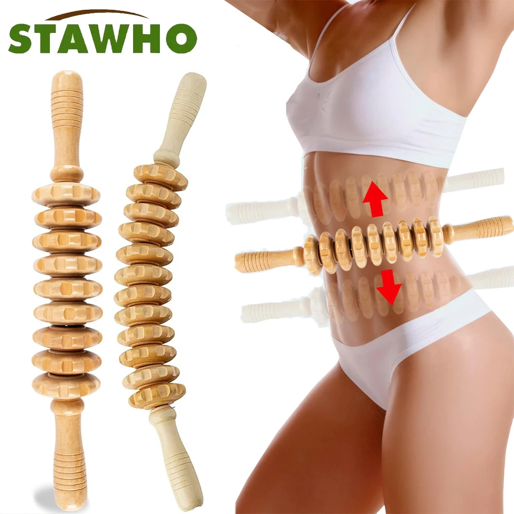 Curved Wooden Massage Roller 1