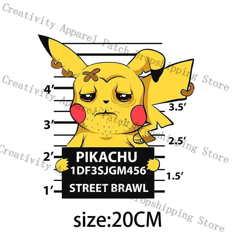 Pikachu Pokemon Iron On Transfer For T-Shirt + Other Light & Dark Fabrics  #6